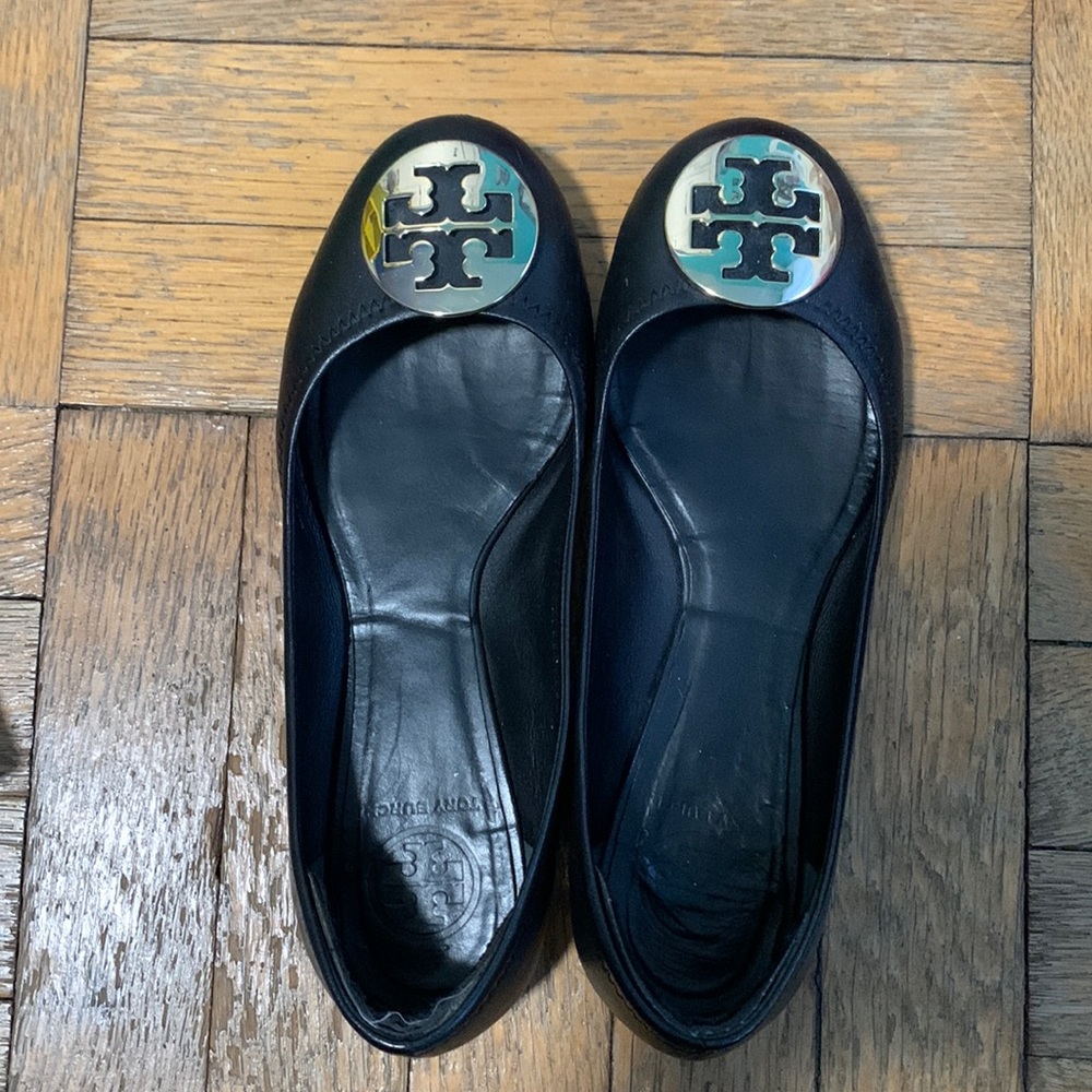 Tory Burch black leather ballet flats size 7.5